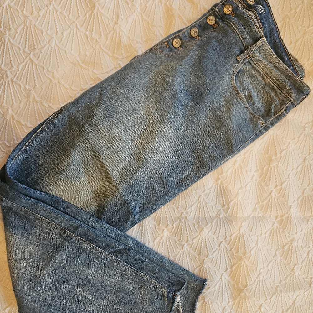 Old Navy Rockstar Super Skinny Mid Rise Women's Jeans - Blue Denim - Picture 7 of 11